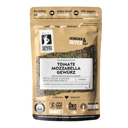 Tomate Mozzarella Gewürz, 75g, super auch zu Schafskäse, ohne Salz & Geschmacksverstärker - Bremer Gewürzhandel von Bremer-Gewürzhandel Genuss leben.