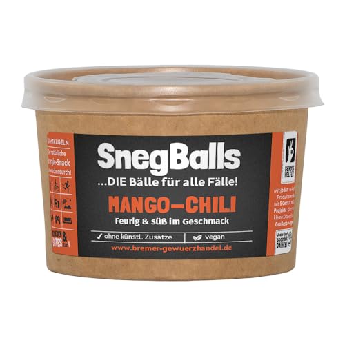 Bremer Gewürzhandel SnegBalls Mango-Chilli, fruchtig-feurige Energy Balls für zwischendurch, 130g von Bremer-Gewürzhandel Genuss leben.