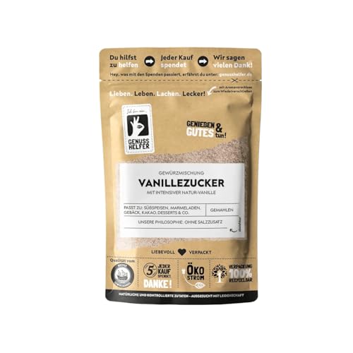 Bremer Gewürzhandel Vanillezucker, gemahlen, Zucker & gemahlene Natur-Vanille zum Kochen und Backen, 10 x 100g von Bremer-Gewürzhandel Genuss leben.