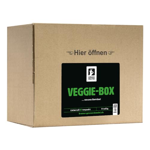 Bremer Gewürzhandel Genuss-Set Veggie-Box, 9-tlg., Gewürze Box, vegetarische Gewürze Set, Geschenkset, 900g von Bremer-Gewürzhandel Genuss leben.