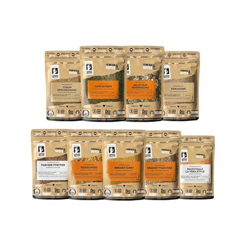 Bremer Gewürzhandel Genuss-Set Veggie-Box, 9-tlg., Gewürze Box, vegetarische Gewürze Set, Geschenkset, 900g Bremer Gewürzhandel Genuss-Set Veggie-Box, 9-tlg., Gewürze Box, vegetarische Gewürze Set, Geschenkset, 900g von Bremer-Gewürzhandel Genuss leben.