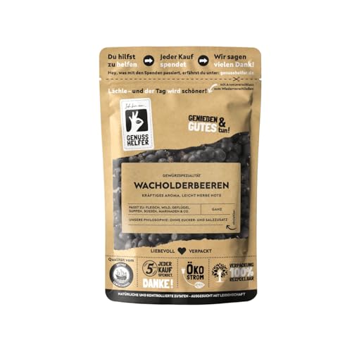 Bremer Gewürzhandel Wacholderbeeren, ganz, getrocknete Beeren, für Sauerkraut, Sauerbraten und Wacholder Tee, 10 x 50g von Bremer-Gewürzhandel Genuss leben.