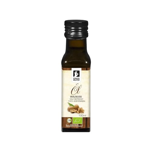 Bremer Gewürzhandel Walnussöl BIO, kaltgepresst, Nussöl für Dips und Desserts, ideal für Salatdressings, 100ml von Bremer-Gewürzhandel Genuss leben.