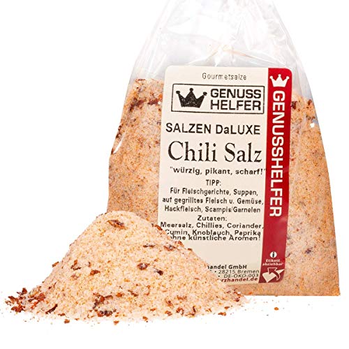 Bremer Gewürzhandel Chili Salz, gemahlen, leckeres Meersalz mit Chili, leicht scharf zum Kochen für Marinaden, 100g von Bremer-Gewürzhandel Genuss leben.