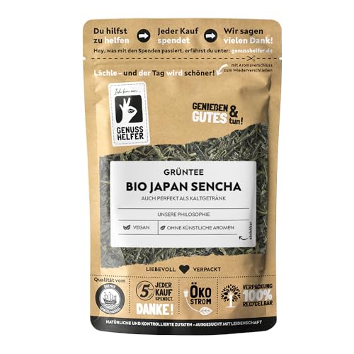 Bremer Gewürzhandel Japan Sencha BIO, lose, traditioneller japanischer grüner Tee mit mildem Geschmack, 100g von Bremer-Gewürzhandel Genuss leben.
