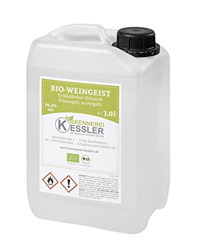 Brennerei Kessler Bio Weingeist Primasprit Ethanol 96,4% - 3000ml von Brennerei Kessler