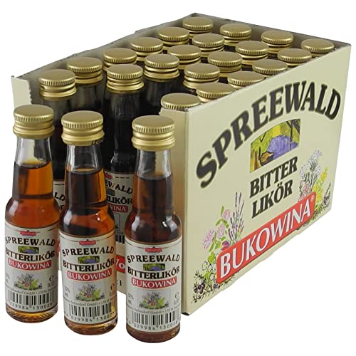 Spreewälder Bukowina - Bitterlikör 24er Pack (24 x 2 cl / 32% vol.) von Brennerei Sellendorf