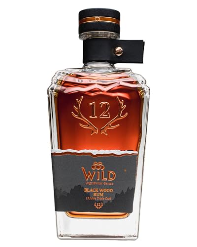 Brennerei Wild, Black Wood Rum, Würzig & Vielschichtig, 46% Vol., Vanille-Karamel-Kakao Aroma, 12 Jahre Reifung, Premium Qualität, Made in Germany von Brennerei Wild