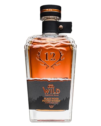 Brennerei Wild, Black Wood Peated Whisky, Würzig & Komplex, 46% Vol., Obst-Vanille-Karamell Aroma, 12 Jahre Reifung, Premium Qualität, Made in Germany Brennerei Wild, Black Wood Peated Whisky, Würzig & Komplex, 46% Vol., Obst-Vanille-Karamell Aroma, 12 Jahre Reifung, Premium Qualität, Made in Germany von Brennerei Wild