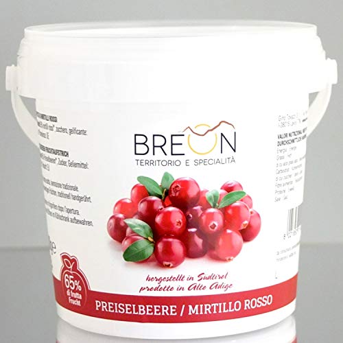 Preiselbeeren Fruchtaufstrich 65% 600 gr. - Breon von Breon