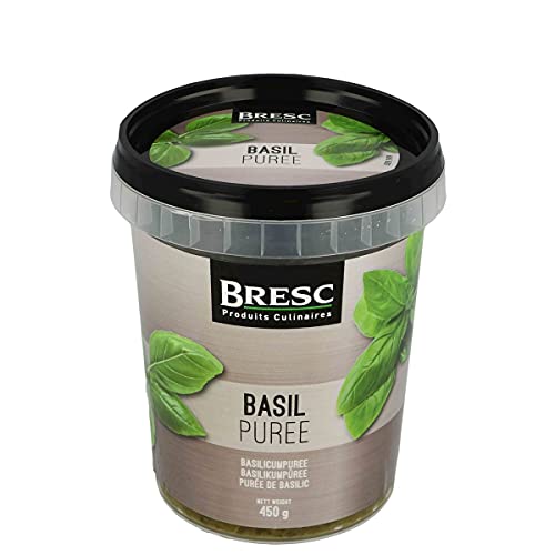 Bresc Basilikum-Püree - 10x 450g - vegane Gewürz-Paste aus frischem italienischem Basilikum verarbeitet mit ausgewähltem Sonnenblumenöl, zum Würzen und Verfeinern von Gerichten von Bresc