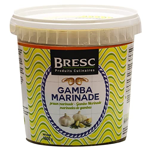 Bresc Gamba-Shrimps-Marinade - 3x 1kg - Beize, Würzsoße zum Einlegen und Marinieren von Shrimps, Meeresfrüchten, Gambas, Fluss-Krebsen, Krabben, Scampi, perfekt abgestimmte Aromen von Bresc