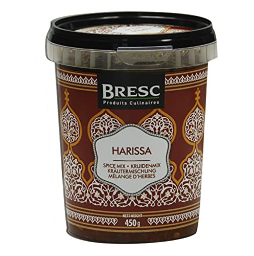 Bresc Harissa - 10x 450g - vegane Gewürz-Paste, authentisch nordafrikanisch pikante Kräutermischung für Fleisch- und Gemüse-Gerichte, Spice Mix mit Chili und Knoblauch von Bresc