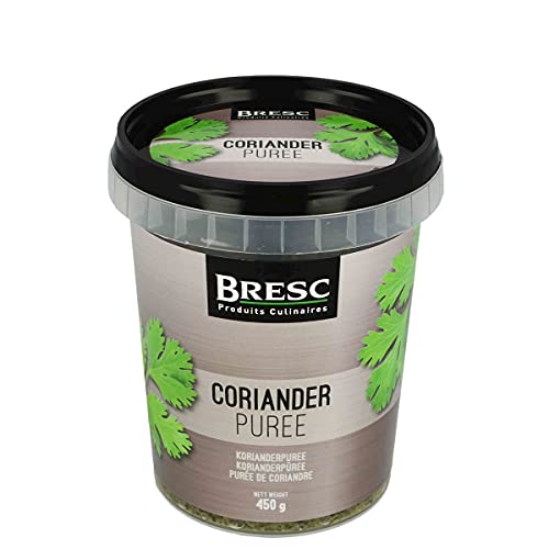 Bresc Koriander-Püree Spice-Mix - 6x 450g - veganes Püree aus frischen Korianderblättern mit einem Hauch Sonnenblumenöl zum Würzen und Verfeinern von Speisen, kalt und warm verwendbar Bresc Koriander-Püree Spice-Mix - 6x 450g - veganes Püree aus frischen Korianderblättern mit einem Hauch Sonnenblumenöl zum Würzen und Verfeinern von Speisen, kalt und warm verwendbar von Bresc