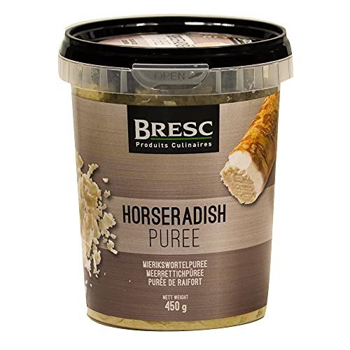 Bresc Meerrettichpüree - 3x 450g - veganes Meerrettich-Püree, Horseradish, ideal für kalte Anwendungen zu Fisch Salat Dressings, authentische slawische Küche, küchenfertig von Bresc