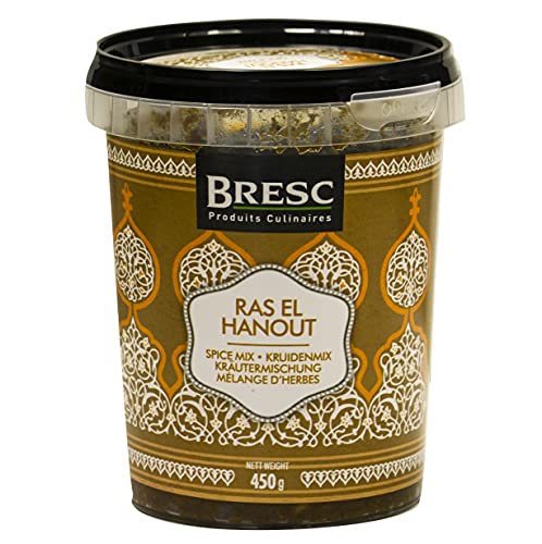 Bresc Ras el Hanout - 1x 450g - vegane nordafrikanische Kräuter-Gewürz-Mischung Marokkanische Paste für Couscous Bulgur Fleischgerichte und Tajine pikanter kräftiger Geschmack von Bresc