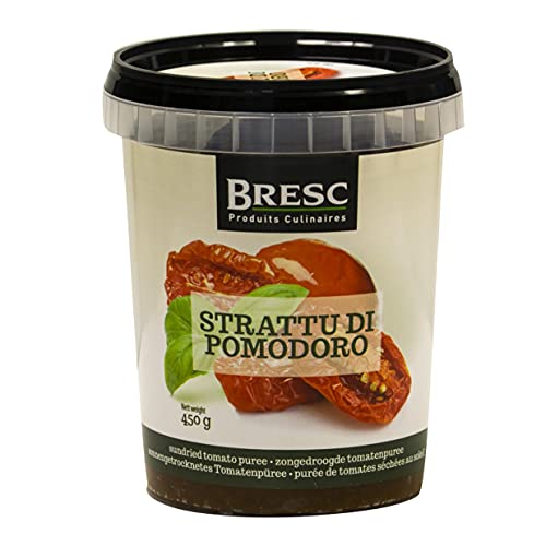 Bresc Strattu di Pomdoro - 10x 450g - traditionelles sizilianisches Tomaten-Püree aus sonnengereiften und sonnengetrockneten Tomaten, küchenfertig, authentisch italienisch von Bresc