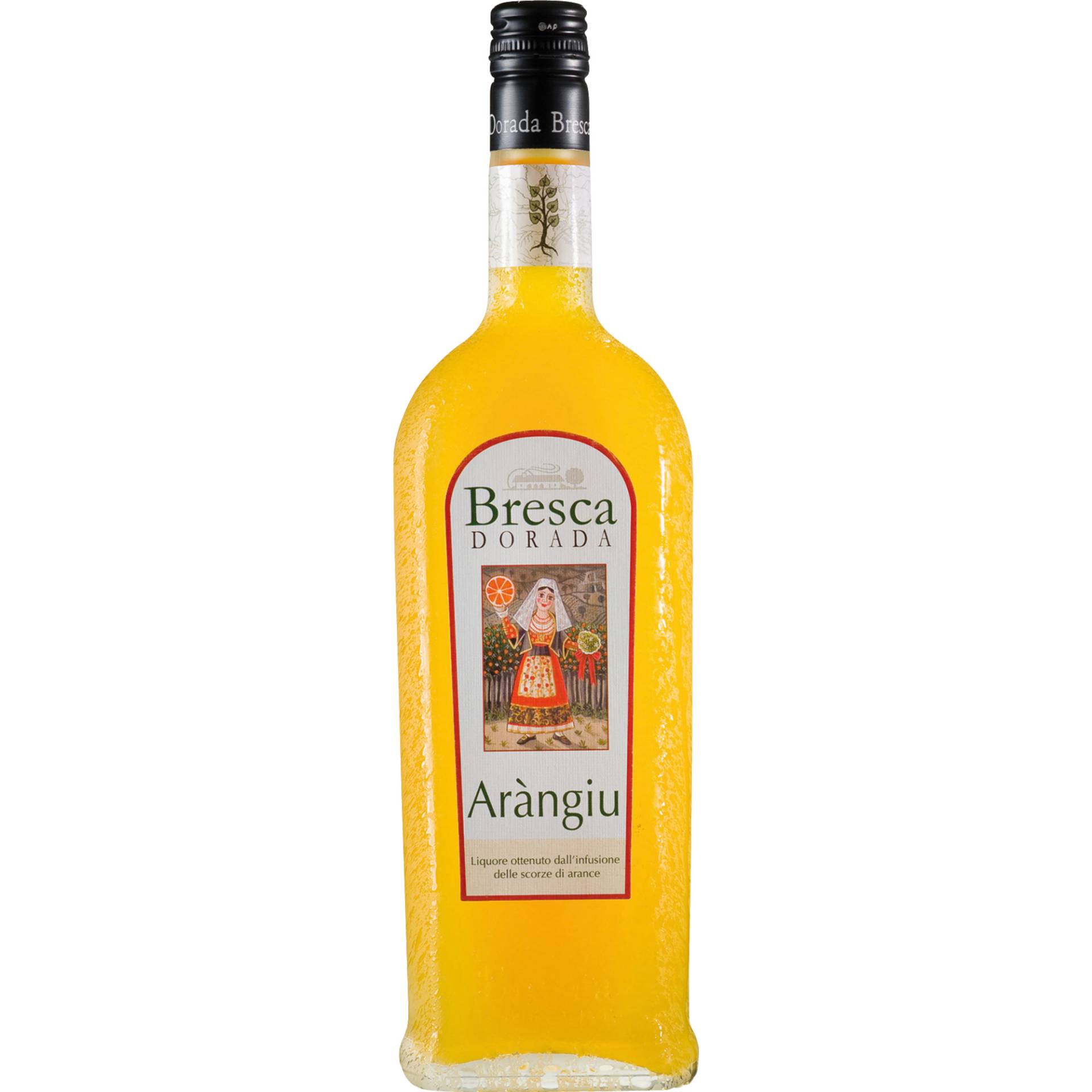 Aràngiu Orangenlikör, 0,70 L, 30% Vol., Spirituosen von Bresca Dorada Srl - Loc. Cann´e Frau  - 09043 Muravera - Sardegna - Italia