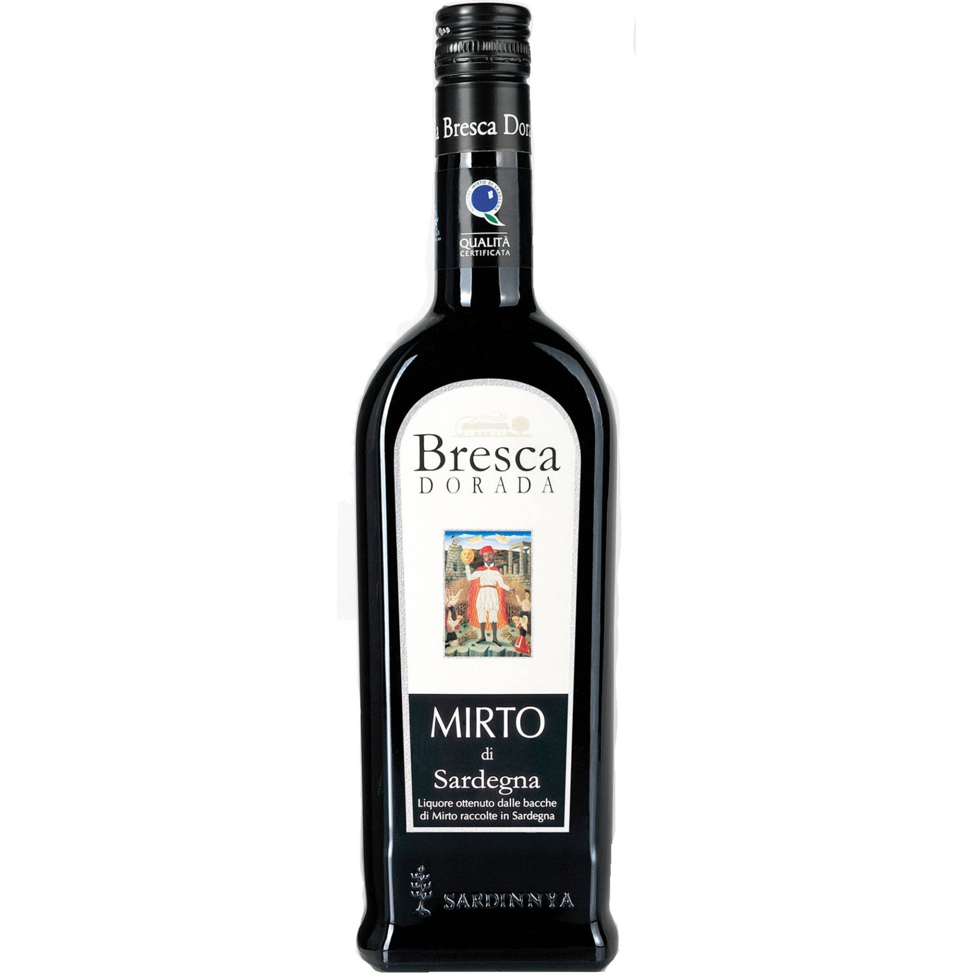 Mirto Rosso di Sardegna Likör, 0,70 L, 30% Vol., Spirituosen von Bresca Dorada Srl - Loc. Cann´e Frau  - 09043 Muravera - Sardegna - Italia