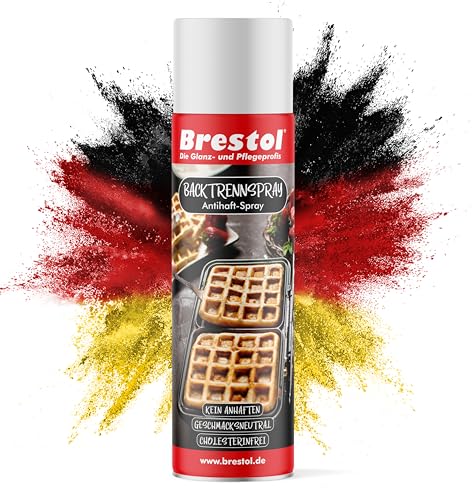 BRESTOL® Backtrennspray 500 ml – Vegan, Vielseitig & Perfekt für Festtagsbäckerei! Antihaftspray für Kuchen, Plätzchen, Multifunktional einsetzbar für Backformen, Backbleche, Töpfe, Pfannen von Brestol