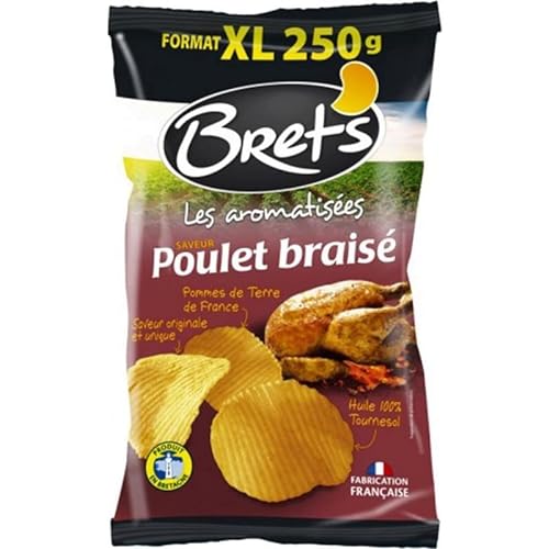 Bret's Breta € ™ S aromatisierte © es Flavour Chips Hähnchen geschmort © Kartoffel De France Format Xl 250G (6er-Set) von Bret's