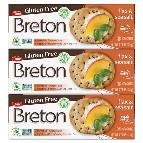 Breton Cracker, glutenfreies Flachs & Meersalz, 3 Stück Breton Cracker, glutenfreies Flachs & Meersalz, 3 Stück von Breton