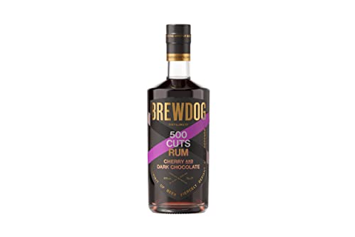 BrewDog | 500 Cuts Rum | Cherry & Dark Chocolate | 700 ml | 40% Vol. | Süßer & weicher Rum | Doppelt in kupfernen Pot Stills gebrannt von BrewDog