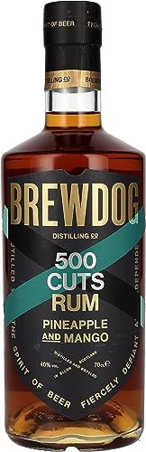 BrewDog I 500 Cuts Rum I Pineapple & Mango I 700 ml I 40% Vol. I Süßer & weicher Rum I Aus karibischer Melasse I Doppelt in kupfernen Pot Stills gebrannt von BrewDog