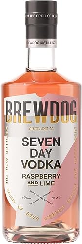 BrewDog | Seven Day Vodka | Rasperry & Lime | 700 ml | 40% Vol. | Geschmack von herber Himbeere & pikanter Limette | Noten von Brombeere & Sommerfrüchten |Süß-prickelndes Finish von BrewDog