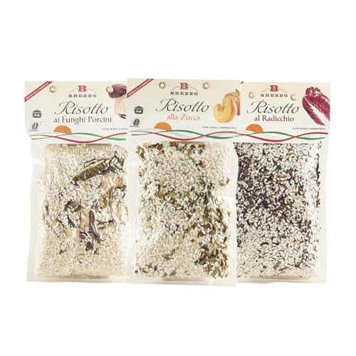 Brezzo Tris di Risotti da 300g al Radicchio, Zucca e Funghi Porcini Brezzo Tris di Risotti da 300g al Radicchio, Zucca e Funghi Porcini von Brezzo
