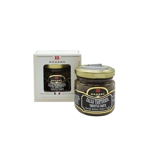 Brezzo Trüffelaufstrich, Gourmet-Trüffelsauce, Italienische Schwarze Sommertrüffelcreme, Herzhafter Trüffelaufstrich für Snacks, Aperitifs, Bruschetta und Sandwichfüllung, 80-Gramm-Glas Brezzo Trüffelaufstrich, Gourmet-Trüffelsauce, Italienische Schwarze Sommertrüffelcreme, Herzhafter Trüffelaufstrich für Snacks, Aperitifs, Bruschetta und Sandwichfüllung, 80-Gramm-Glas von Brezzo