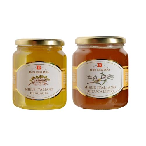 Brezzo Verkostungsset aus Akazienhonig, 500 g und Eukalyptus-Honig 500 g Brezzo Verkostungsset aus Akazienhonig, 500 g und Eukalyptus-Honig 500 g von Brezzo