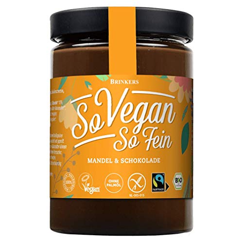 Brinkers, Bio So Vegan So Fein Mandel & Schokolade, Schokoladenaufstrich mit Mandel, 1x 0,6kg Brinkers, Bio So Vegan So Fein Mandel & Schokolade, Schokoladenaufstrich mit Mandel, 1x 0,6kg von Brinkers