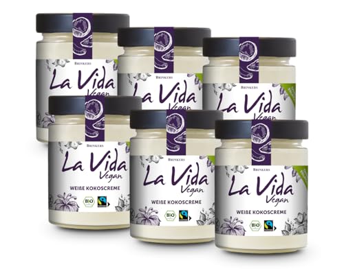 Brinkers La Vida Vegan Bio Weiße Kokoscreme | 6 x 270g | Zartschmelzender Kokosgenuss | Glutenfrei Brinkers La Vida Vegan Bio Weiße Kokoscreme | 6 x 270g | Zartschmelzender Kokosgenuss | Glutenfrei von Brinkers
