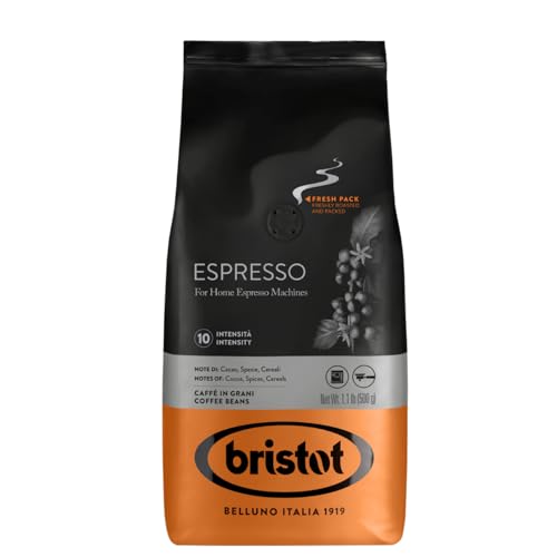 Bristot Espressobohnen für Espressomaschinen zu Hause, italienische Espressobohnen, mittlere Bratung, 500 g Bristot Espressobohnen für Espressomaschinen zu Hause, italienische Espressobohnen, mittlere Bratung, 500 g von Bristot