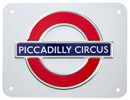 TFL3108 Licensed Piccadilly Circus Round Metal Sign Medium von British Heritage Brands