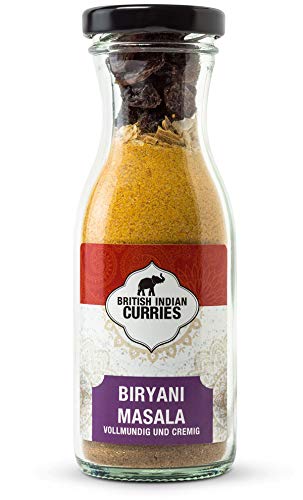 British Indian Curries - Biryani, Curry-Mischung nach britisch-indischer Art mit Kurkuma (Curcuma), [70g Gewürz-Mischung], vegan & ideal für indisch Kochen von British Indian Curries