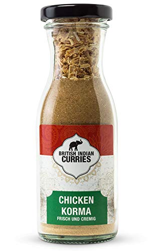 British Indian Curries - Chicken Korma nach britisch-indischer Art mit Kurkuma (Curcuma), [49g Gewürz-Mischung], vegan & ideal für indisch Kochen von yaco