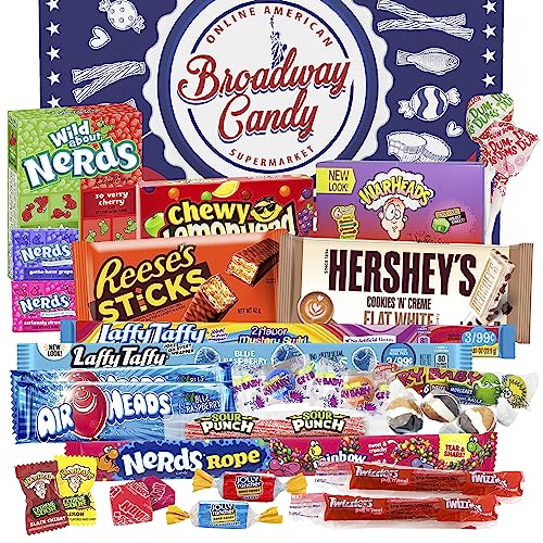 Broadway Candy Amerikanische Süßigkeiten Geschenk-Box - für Kinder & Erwachsene - Geburtstag Weihnachten Halloween - Himmlische Auswahl an American von Broadway candy