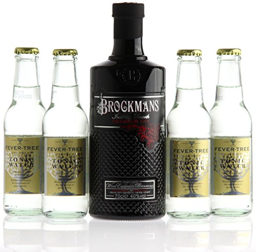 BROCKMANS Gin a 0,7l 40% Vol. & 4 x Fever Tree Indian Tonic inc. MEHRWEG Pfand von Brockmans