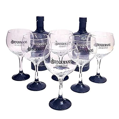 Brockmans Gin - Flasche von 70 cl - 2 Einheiten + 6 Gläser Brockmans Ball von Brockmans