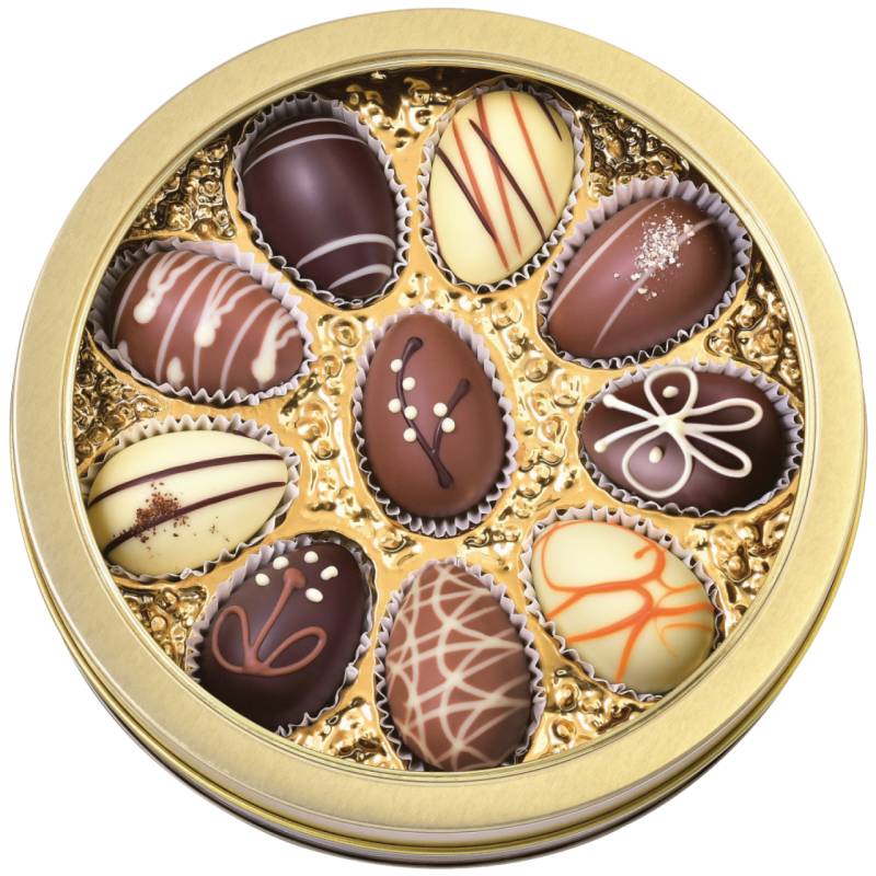 Brogsitter Confiserie Ostereier-Runddose mit 10 gefüllten Eiern - 190g von Brogsitter Confiserie