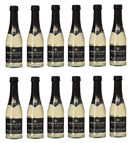 12x 0,2l - Brogsitter - Blanc de Noir - Pinot Noir-Sekt - brut - Piccolo - Deutschland - Sekt brut von Brogsitter