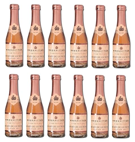 12x 0,2l - Brogsitter - Rosé de Saumon - Pinot Noir Rosé - brut - Piccolo - Deutschland - Rosé-Sekt brut von Brogsitter