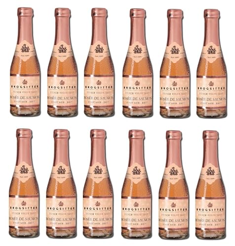 12x 0,2l - Brogsitter - Rosé de Saumon - Pinot Noir Rosé - brut - Piccolo - Deutschland - Rosé-Sekt brut von Brogsitter