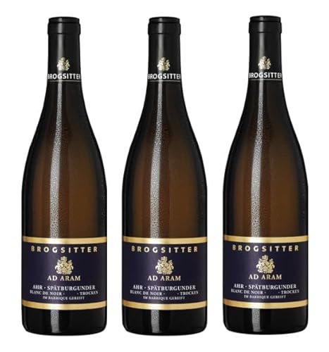 3x 0,75l - 2023er - Brogsitter - AD ARAM - Spätburgunder - Blanc de Noir - Barrique - Qualitätswein Ahr - Deutschland - Weißwein trocken von Brogsitter