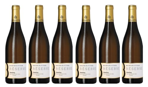 6x 0,75l - 2020er - Brogsitter - Réserve - Gau Algesheimer Abtei - Riesling - Qualitätswein Rheinhessen - Deutschland - Weißwein trocken von Brogsitter