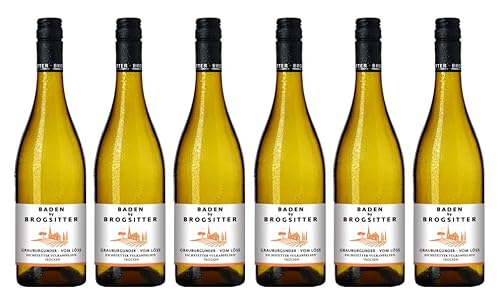 6x 0,75l - 2023er - Baden by Brogsitter - Eichstetter Vulkanfelsen - Grauburgunder vom Löss - Qualitätswein Baden - Deutschland - Weißwein trocken von Brogsitter