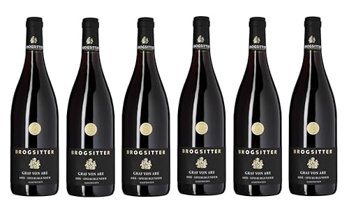 6x 0,75l - Brogsitter - Graf von Are - Spätburgunder halbtrocken - Qualitätswein Ahr - Deutschland - Rotwein halbtrocken von Brogsitter