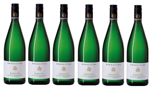 6x 1,0l - 2021er - Brogsitter - Riesling - LITER - Qualitätswein Rheinhessen - Deutschland - Weißwein trocken von Brogsitter